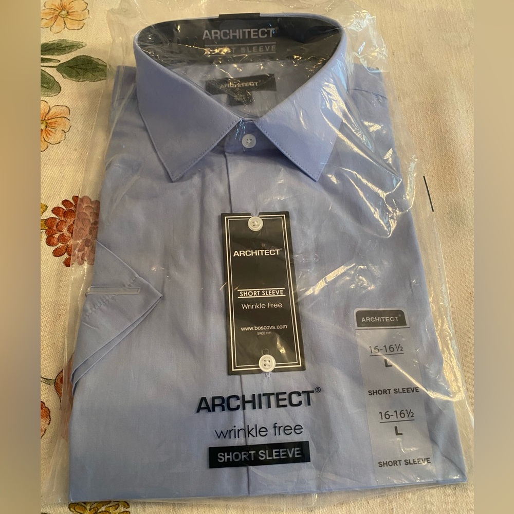 Architect Men’s SHORT Sleeve Regular Fit Dress Shirt